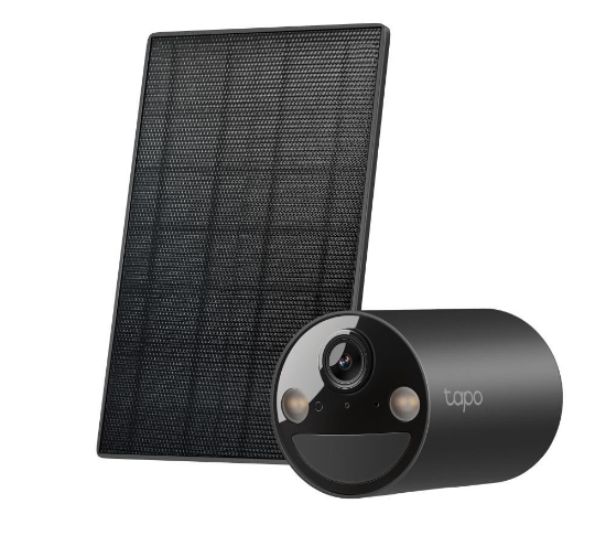 Obrázek TP-Link Tapo C411 KIT venkovní kamera, solární panel (3MP, 2K QHD, 1296p, IR 9m, WiFi, micro SD card, IP65)