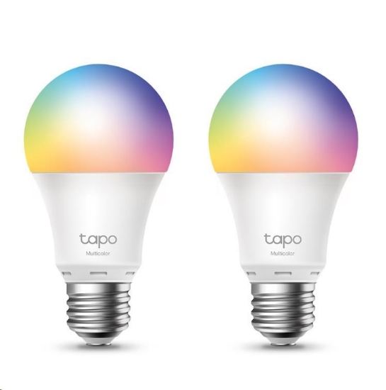 Obrázek TP-Link Tapo L530E(2-pack) chytrá WiFi stmívatelná LED žárovka (barevná,2500K-6500K,806lm,2,4GHz,E27)