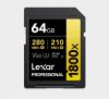 Obrázek Lexar SDXC Pro 1800x U3 UHS- II R280/ W210 (V60) 64 GB