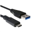 Obrázek C-TECH kabel USB 3.0 AM na USB-C kabel (AM/CM), 1m, černý