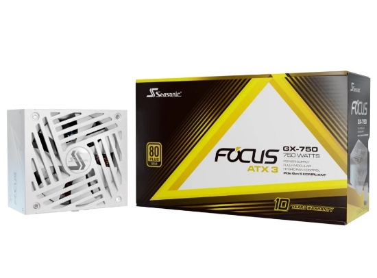 Obrázek SEASONIC zdroj 750W Focus GX-750 White, 80+ GOLD, ATX 3.1, PCIe 5.1