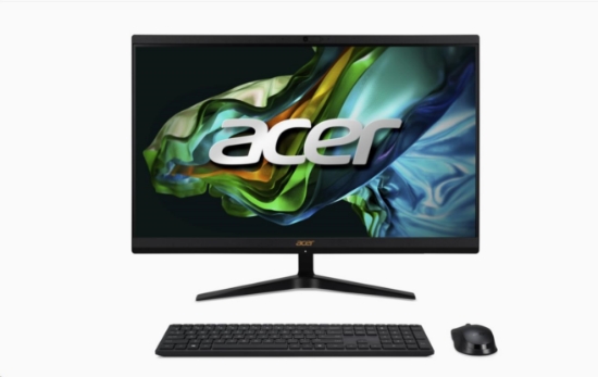 Obrázek BAZAR - ACER PC AiO Aspire C24-1800, i3-1305U,23,8" FHD,8GB,512GB M.2 SSD,IrisXe,ESHELL,USB KB+mouse,black - Poškozený o
