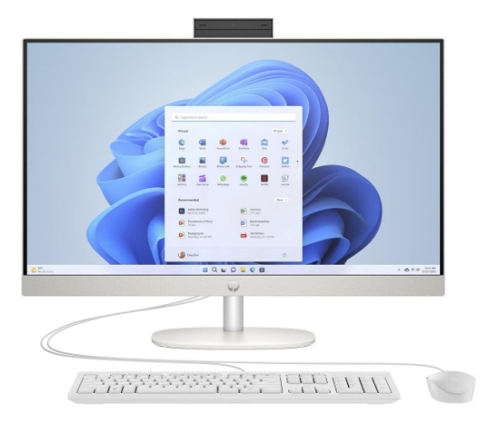 Obrázek HP AiO 27-cr0001nc, 27" FHD AG IPS,RYZEN 5 7520U, 16GB LPDDR5 5500, SSD 512GB,  Win11 Home