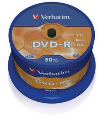 Obrázek VERBATIM DVD-R(50-Pack)Spindle/General Retail/16x/4.7GB