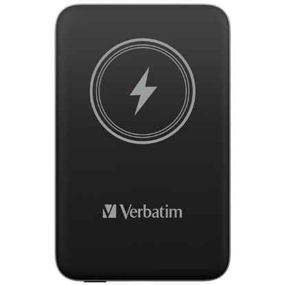 Obrázek VERBATIM Powerbanka Charge 'n' Go, Magnetická, 10000 mAh, USB-C, Černá