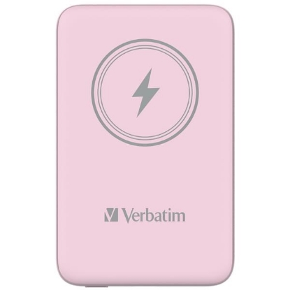 Obrázek VERBATIM Powerbanka Charge 'n' Go, Magnetická, 10000 mAh, USB-C, Růžová