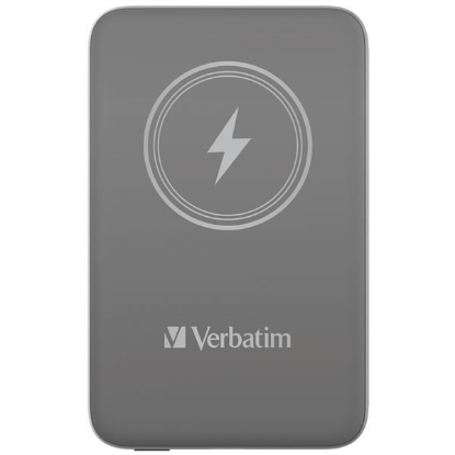 Obrázek VERBATIM Powerbanka Charge 'n' Go, Magnetická, 10000 mAh, USB-C, Šedá