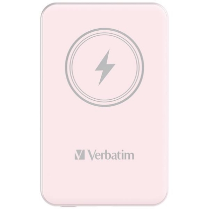 Obrázek VERBATIM Powerbanka Charge 'n' Go, Magnetická, 5000 mAh, USB-C, Růžová