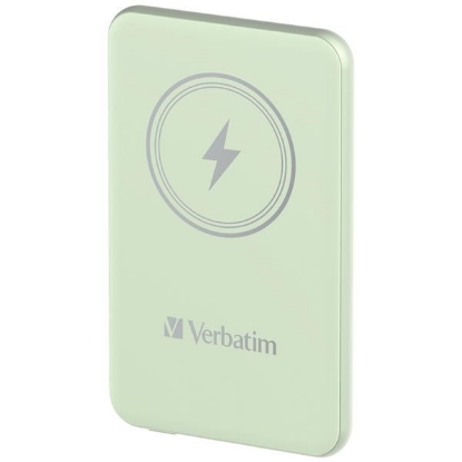 Obrázek VERBATIM Powerbanka Charge 'n' Go, Magnetická, 5000 mAh, USB-C, Zelená