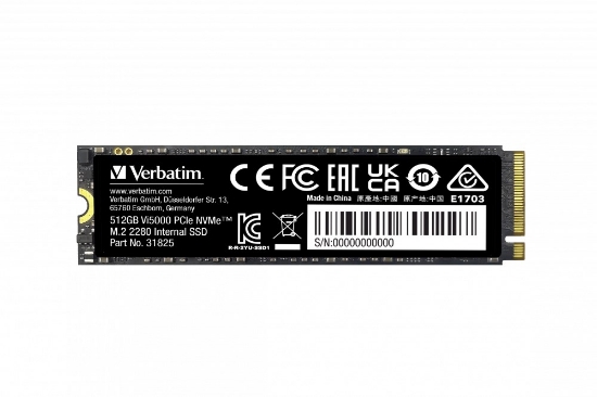 Obrázek VERBATIM SSD Vi5000 Internal PCIe NVMe M.2 SSD 512GB , W2500/ R 5000 MB/s