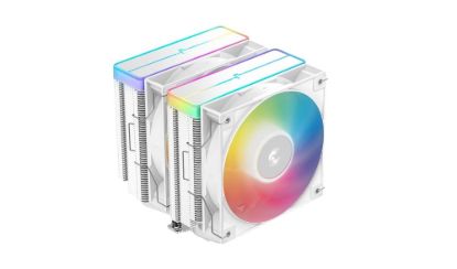 Obrázek DEEPCOOL CPU Chladič AG620 WH ARGB V2, 2x120mm, LGA1851, AM5, bílá