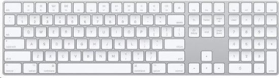 Obrázek APPLE Magic Keyboard s číselnou klávesnicí - Slovenská - Stříbrná