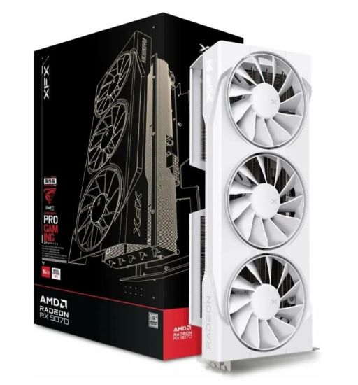 Obrázek VGA XFX Swift AMD Radeon RX 9070 OC 16GB GDDR6, Gaming Edition white