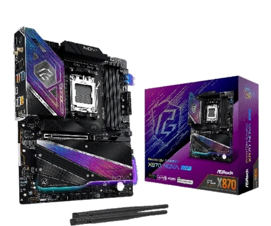 Obrázek ASRock MB Sc AM5 X870 NOVA WIFI, AMD X870, 4xDDR5, 1xHDMI, 2xUSB4, WI-FI