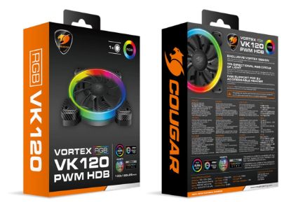Obrázek COUGAR ventilátor VORTEX VK 120 ARGB 120mm hydro dynamic bearings, lightning & power management