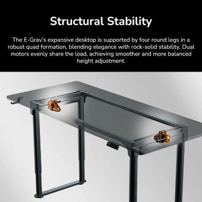 Obrázek COUGAR stůl E-GRAV 180 elictric 1800 x 800 x 15 mm, 730~1180mm Silent Dual Motor Drive
