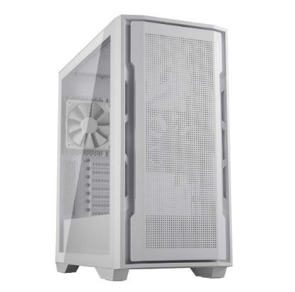 Obrázek COUGAR PC skříň UNIFACE White Mid Tower Mesh Front Panel 2 x ARGB Fans TG Left Panel