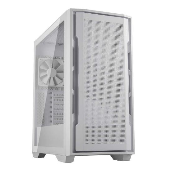 Obrázek COUGAR PC skříň UNIFACE White Mid Tower Mesh Front Panel 2 x ARGB Fans TG Left Panel