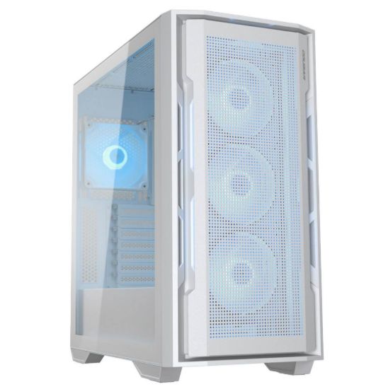 Obrázek COUGAR PC skříň UNIFACE RGB White Mid Tower Mesh Front Panel 4 x 120mm ARGB Fans TG Left Panel
