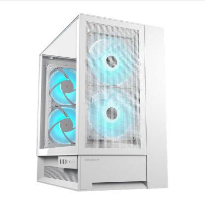 Obrázek COUGAR PC skříň OMNYX White Mid Tower Mesh Front Panel 2 x 160mm ARGB Fan, Rear Panel 2x 160mm ARGB Fan