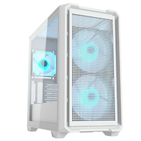 Obrázek COUGAR PC skříň MX600 White Mini Tower Mesh Front Panel 2 x 160mm + 1 x 120mm Fans TG Left Panel