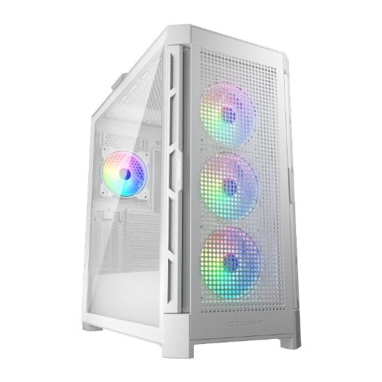 Obrázek COUGAR PC skříň DUOFACE Pro RGB White Mid Tower TG & Airflow Front Panel 4 x ARGB Fans TG Left Panel