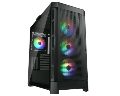 Obrázek COUGAR PC skříň AIRFACE PRO RGB Black Mid Tower Airflow Panel 3 x 120mm ARGB Fans 1x 120mm ARGB Fan TG Left Panel