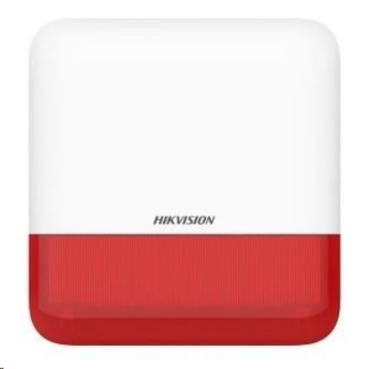 Obrázek Hikvision DS-PS1-E-WE(RED Indicator), AX PRO Bezdrátová siréna, zvuková a světelná signalizace alarmu