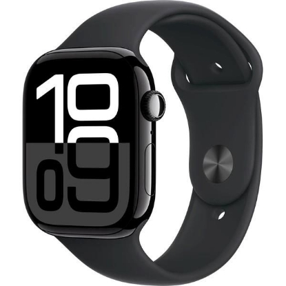 Zobrazit detail produktu - Apple Watch Series 10 GPS 42mm Jet Black Aluminium Case with Black Sport Band - M/L Obrázek Apple Watch Series 10 GPS 42mm Jet Black Aluminium Case with Black Sport Band - M/L