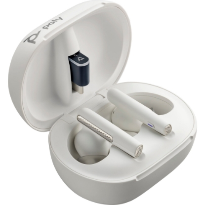Obrázek Poly Voyager Free 60/60+ Microsoft Teams Certified White Earbuds (2 Pieces)