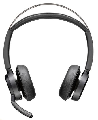 Obrázek Poly Voyager Focus 2 MS Teams bezdrátová náhlavní souprava, USB-A/C adaptér, stereo, nabíjecí stojánek