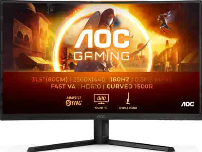 Obrázek AOC MT VA LCD WLED 31, 5" CQ32G4VE - Fast VA panel, 2560x1440, 2xHDMI, DP, zakriven