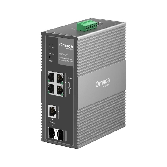 Obrázek TP-Link OMADA průmyslový switch IES206GPP 1xSFP, 3xPoE+, 1xPoE++, 120W, DIN, IP40