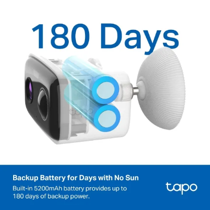 Obrázek TP-Link Tapo C400 KIT venkovní kamera, solární panel (2MP, 1080p, IR 10m, WiFi, micro SD card, IP65)