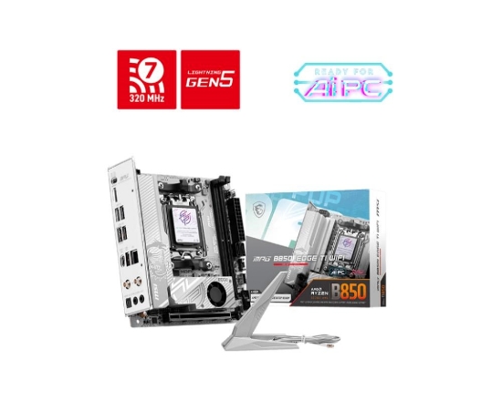 Obrázek MSI MB Sc MPG B850I EDGE TI WIFI,AMD B850, 2xDDR5, 1xHDMI, WiFi, ATX