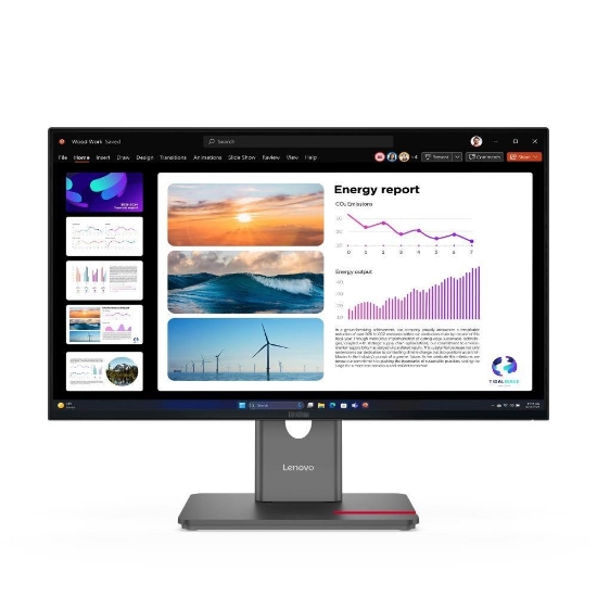 Obrázek LENOVO LCD P24Q-40 - 23.8",IPS,16:9,2560x1440,120Hz,300cd/m2,1500:1,4ms(GtG),HDMI,DP,DPout,DC,USB Hub,Pivot