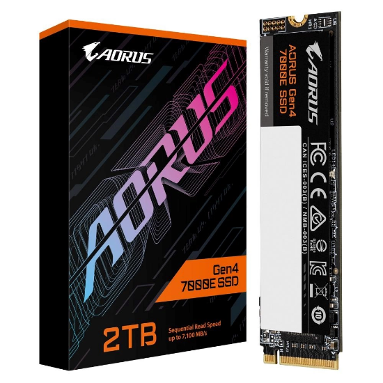 Obrázek GIGABYTE SSD 2TB AORUS Gen4 7000E, PCIe Gen4x4, M.2 2280, (R:7100/ W:6500MB/s)