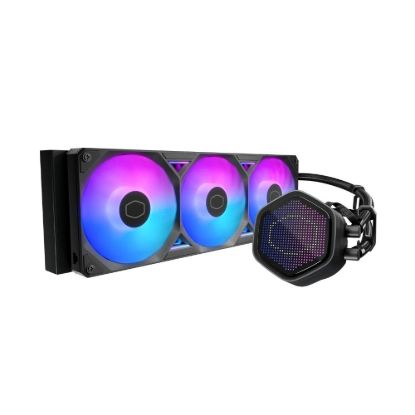 Obrázek Cooler Master vodní chladič MasterLiquid Atmos II Pixel LED, 3x120mm, LGA1851, AM5, černá