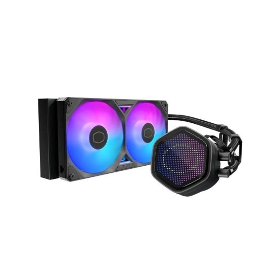 Obrázek Cooler Master vodní chladič MasterLiquid Atmos II Pixel LED, 2x120mm, LGA1851, AM5, černá