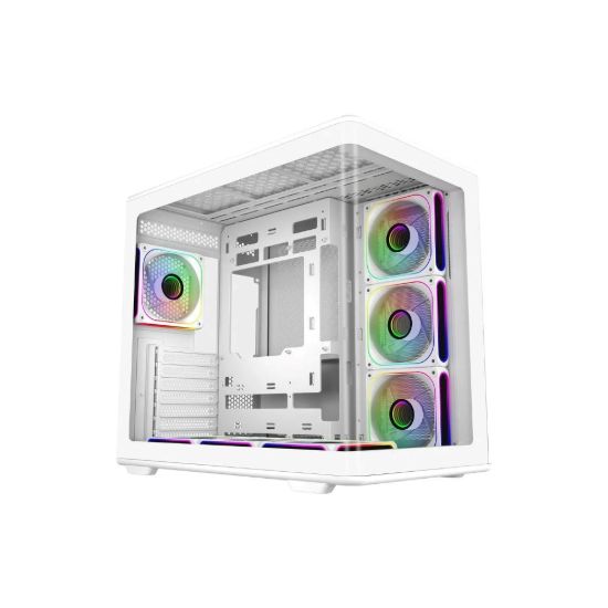 Obrázek Cooler Master case Elite 600, ATX, Průhledná bočnice, 7x 120mm ARGB Fan, Bílá