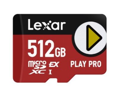 Obrázek Lexar paměťová karta 512GB PLAY PRO microSDXC™ Express 7, čtení/zápis 900/600 MB/s