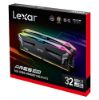 Obrázek Lexar ARES DDR5 32GB (kit 2x16GB) UDIMM 6400MHz CL32 XMP 3.0 - RGB, Heatsink, černá