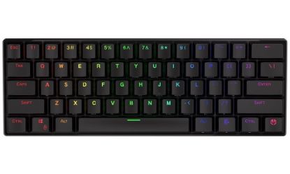 Obrázek Endorfy herní klávesnice Thock Compact RD RGB /USB/ red sw. / bezdrátová / mechanická / US layout / mini /černá RGB