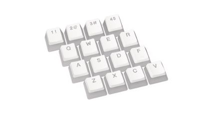 Obrázek ENDORFY Klávesy PBT Pudding Onyx White Double shot, bílá