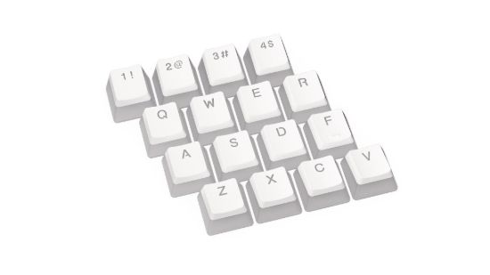 Obrázek ENDORFY Klávesy PBT Pudding Onyx White Double shot, bílá