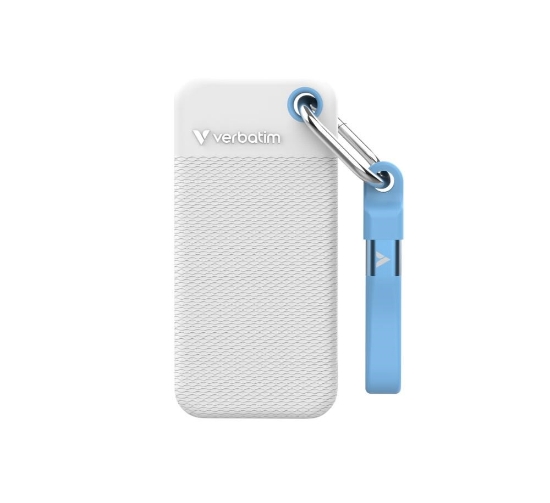 Obrázek VERBATIM externí SSD 2TB Pocket SSD, USB-C, Bílá
