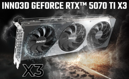 Obrázek INNO3D NVIDIA RTX 5070 Ti X3 OC 16GB GDDR7 - 2 slot