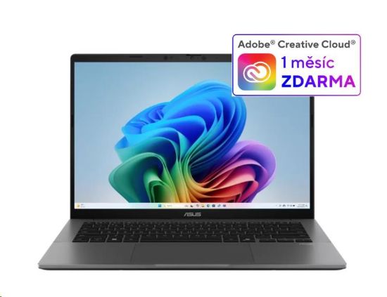 Obrázek ASUS NTB Vivobook S14 (S3407QA- OLED063W), X1 26 100, 14" FHD, 32GB, 1TB SSD, Adreno, W11 Home, Matte Gray