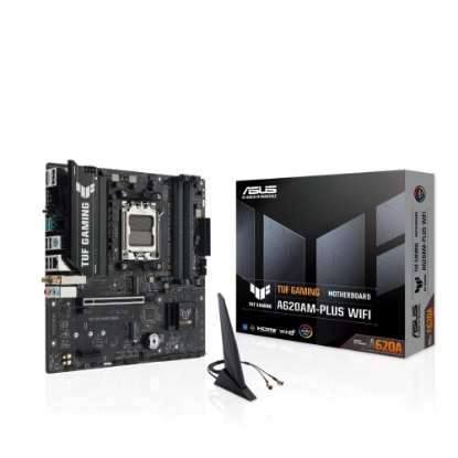 Obrázek ASUS MB Sc AM5 TUF GAMING A620AM-PLUS WIFI, 4xDDR5, 2xDP, 1xHDMI, mATX