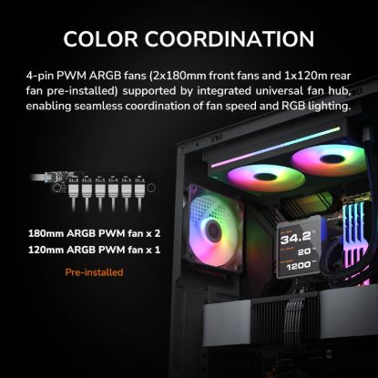 Obrázek COUGAR PC skříň AIRFACE 180 PC Case, Mid Tower, Black